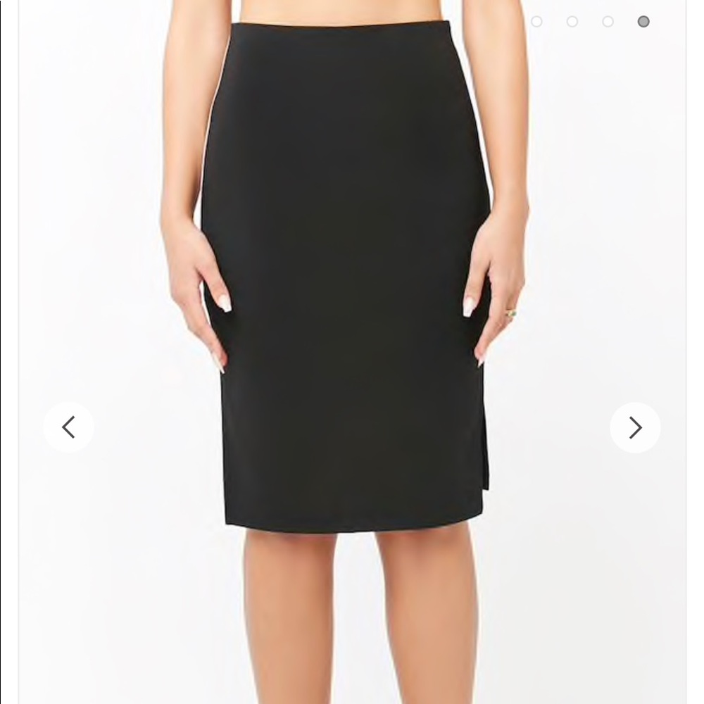 Black midi skirt